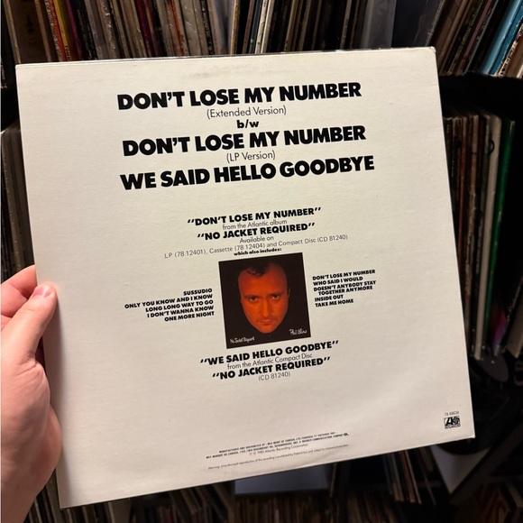 Phil Collins Don’t Lose My Number Vinyl Record (12 Inch Single) - Picture 2 of 8